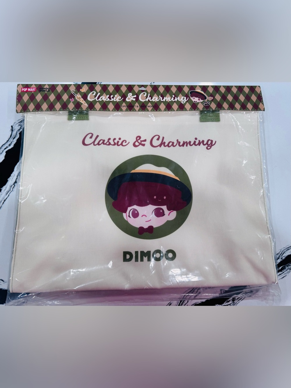 POP MART DIMOO Classic & Charming UK Exclusive Canvas Tote NIP